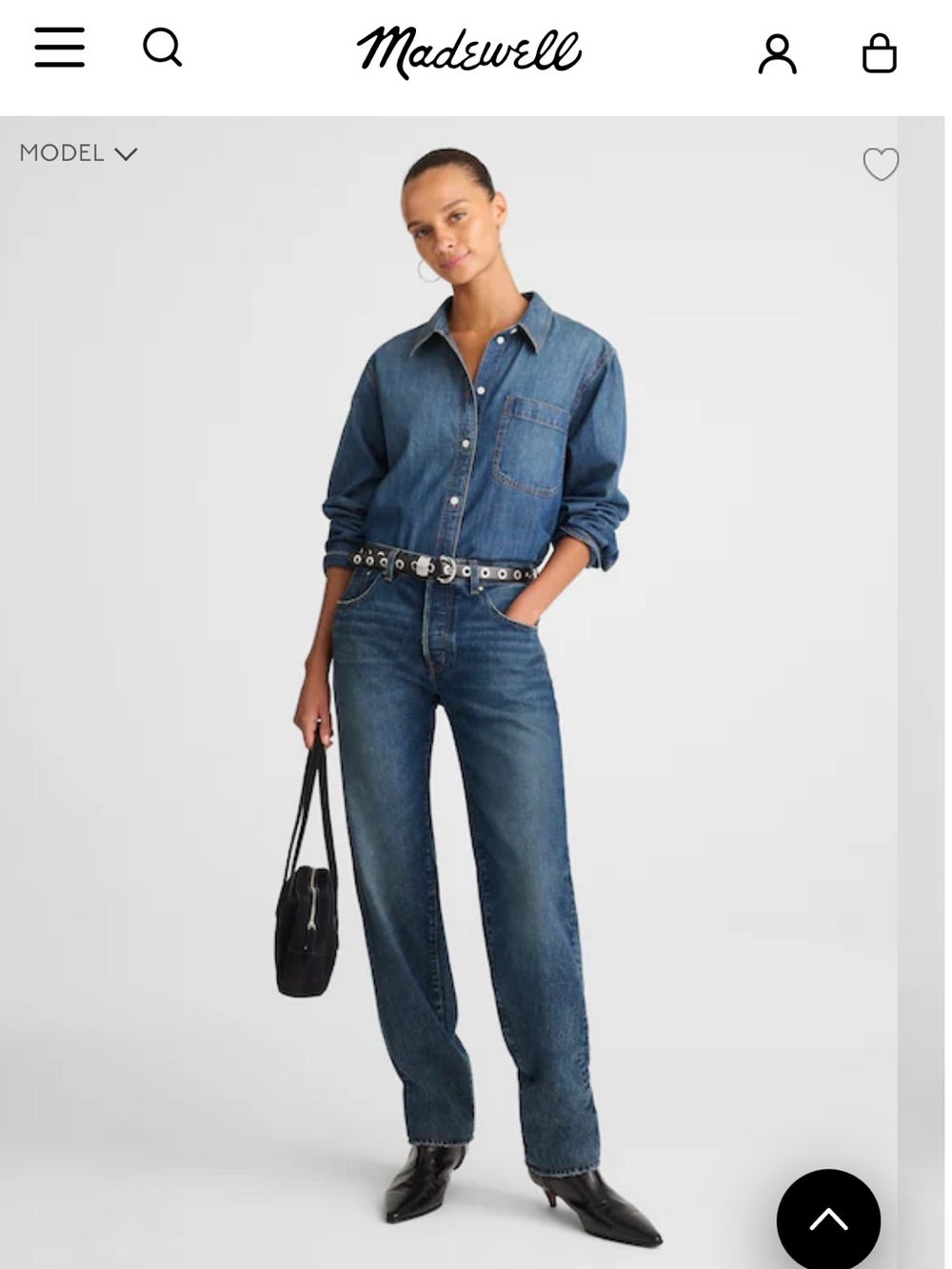 Madewell Dean Easy Straight Jeans Denim Greendale Wash Rigid Size 26 Button Fly